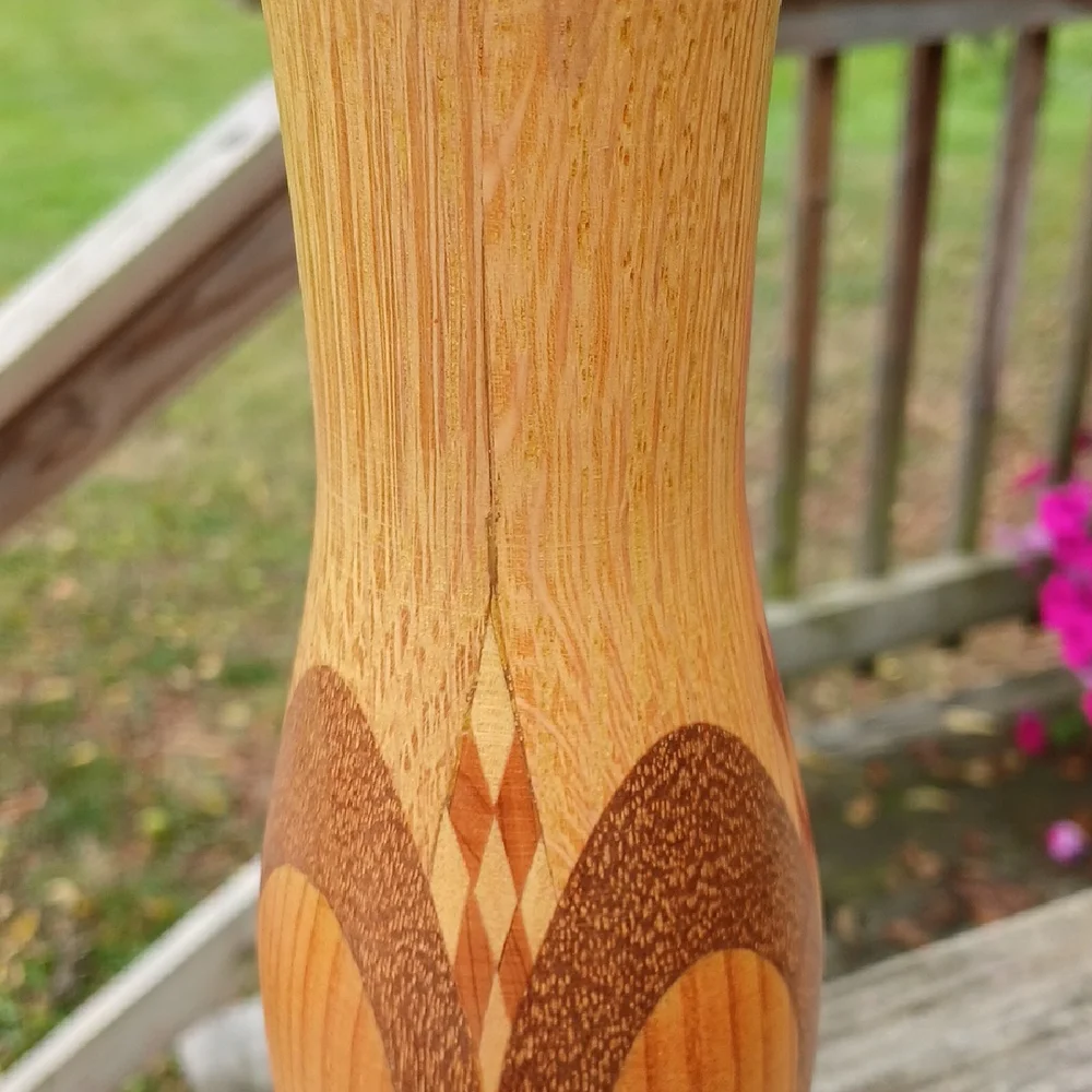 Wood Inlay Vase 10